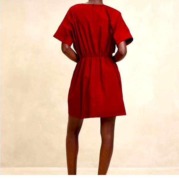 Banana Republic | Poplin Mini Dress, Red - Picture 3 of 3